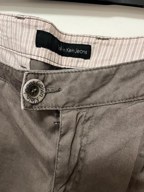 Ľanovo-bavlnené cargo nohavice calvin klein jeans, calvin klein,m