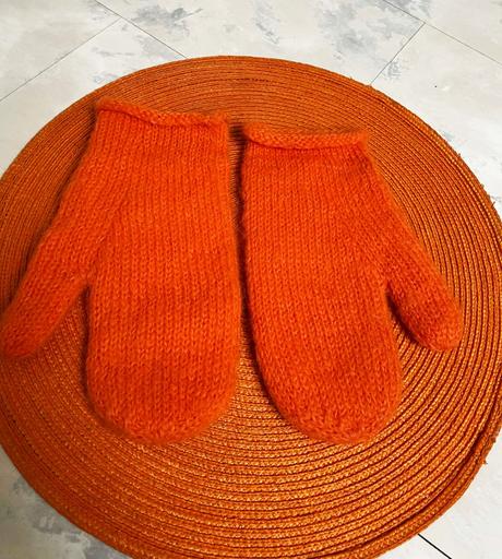 Luxusné mohérové rukavice, fishbone,l