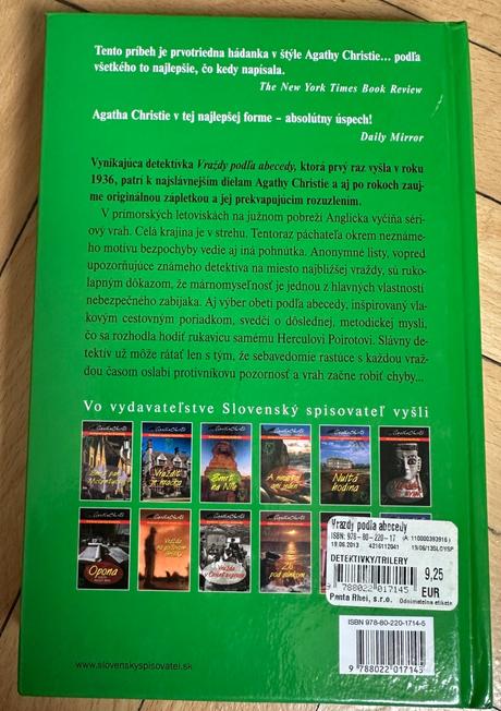Kniha agatha christie vraždy podľa abecedy,