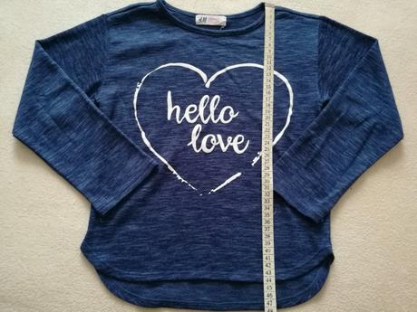 Pulóvrik "hello love", h&m,128