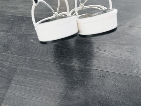 Biele sandálky, h&m,40