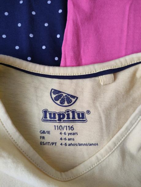 Tričká 3 ks, lupilu,110