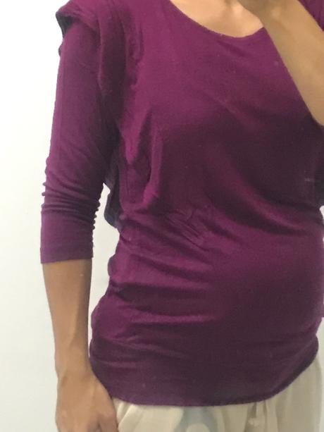 Nenosene tehotenské tricko s volanmi, s