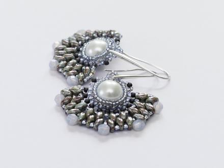 Art deco náušnice, handmade,