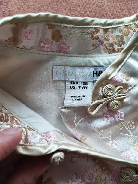 Čínske vintage šaty, h&m,128