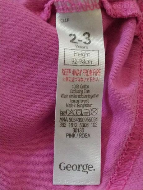 3 ks dievčenských farebných tričiek, george, george,98