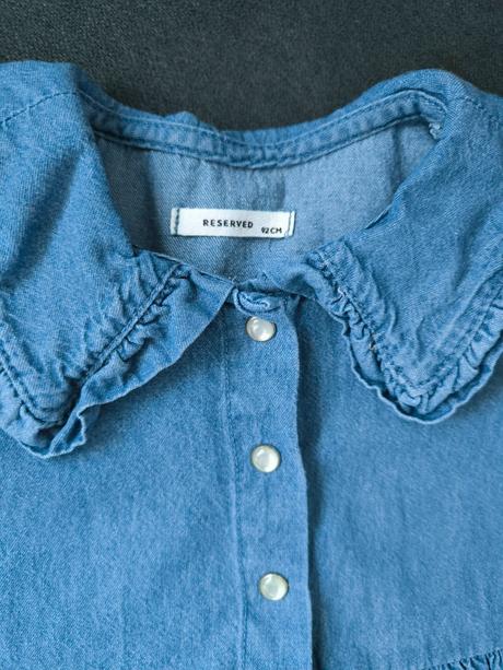 Riflové šaty s límčekom, reserved,92