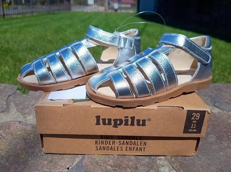 Lupilu nové strieborné metalické sandálky, lupilu,29