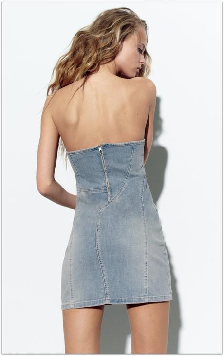 Riflové mini šaty zn.zara - veľkosť l, zara,l