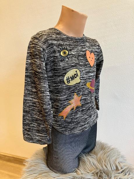 Dievčenský sveter s potlačou h&m (98-104), h&m,98