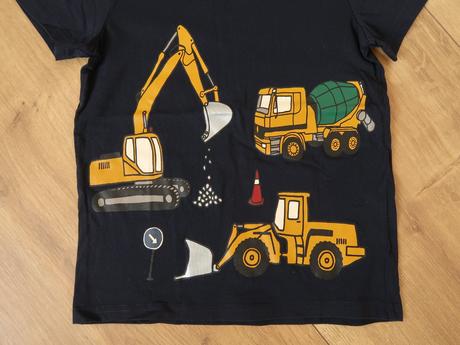 Chlapčenské tričko lindex 122 (6-7r.) s bagrami, lindex,116