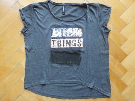 Tričko s flitrovou aplikáciou m/l - 1x oblečené, colours of the world,m