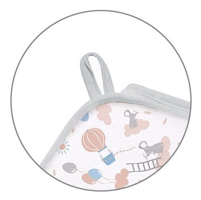 Babyono detská osuška s kapucňou 100x100cm šedá, 