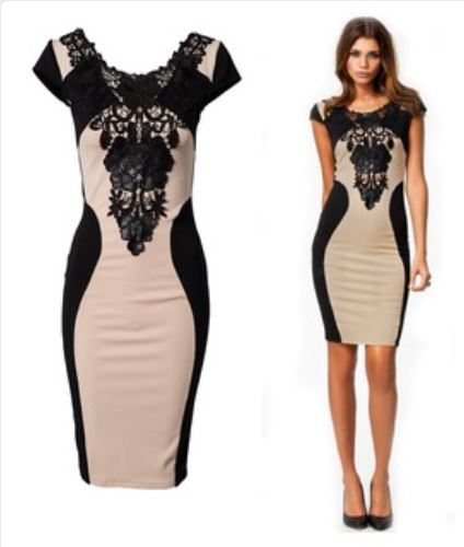 Damske saty s cipkou nove viac velkosti, 34 - xs