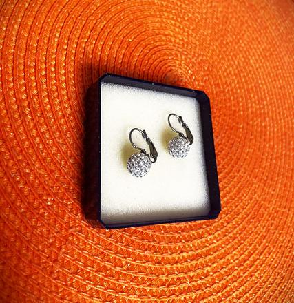 Štrasové náušnice, swarovski