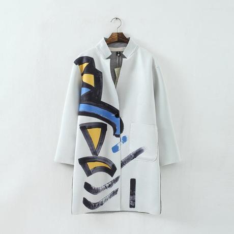 Graffiti vintage prechodny kabat v.m/l, l / m