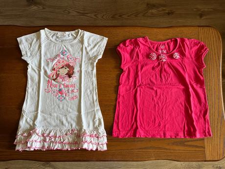 Tunika jahôdka a tričko s ružičkami dvojbalenie, 116
