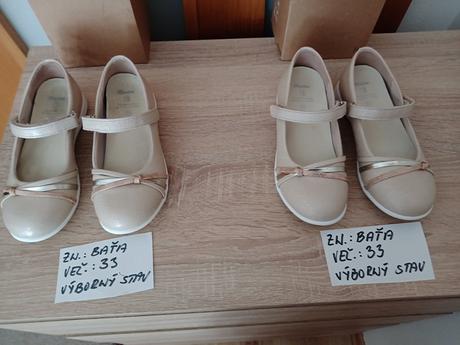 Dievčenské balerínky zn.bata veľ.33, baťa,33