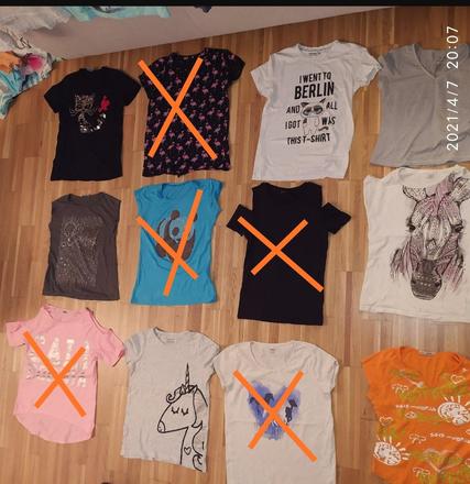 Krásne kvalitné tričká s krátkym rukávom,3e/ks, 158