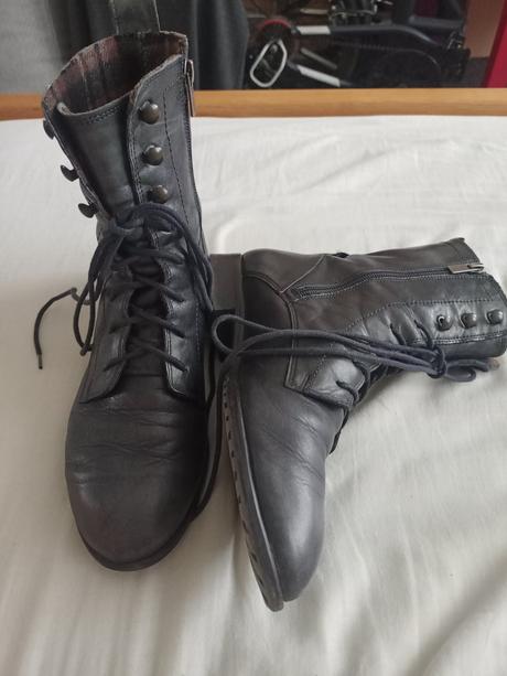 Čižmy kožené tmavomodré 39, 39