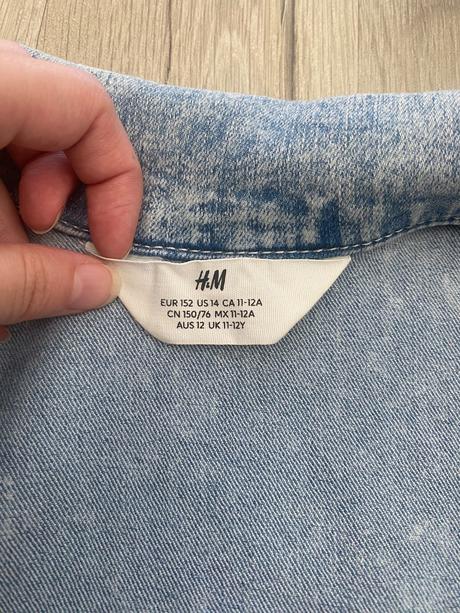 Riflová bunda, h&m,152