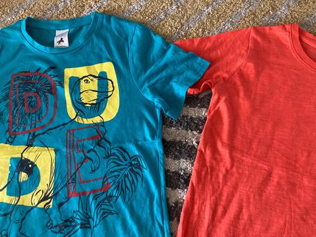 Tričká červené a dino, lindex,128