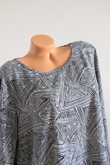 Čierno biely viskózový top, xxl, nkd,xxl