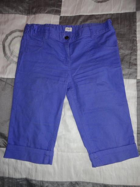 Fialové krátke nohavice, f&f,s