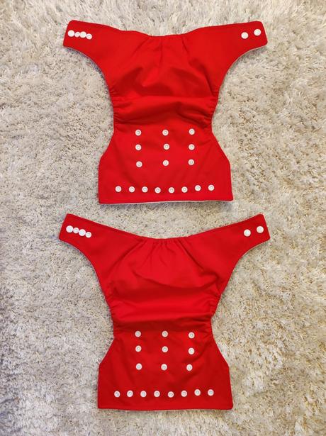 2 ks kapsová plienka na patentky aio červená,