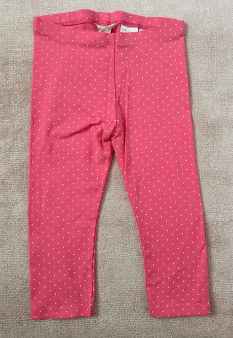 H&m  dievčenské bodkované 34 legíny 2 ks, h&m,128