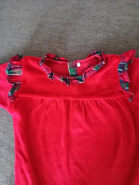 Velúrový overal - vianočný, 68