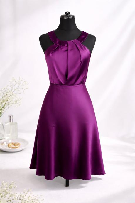 Calvin klein elegantné fialové šaty, calvin klein,m