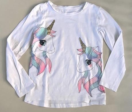 110/116 h&m tricko, jednorozec,5-6 r., h&m,116