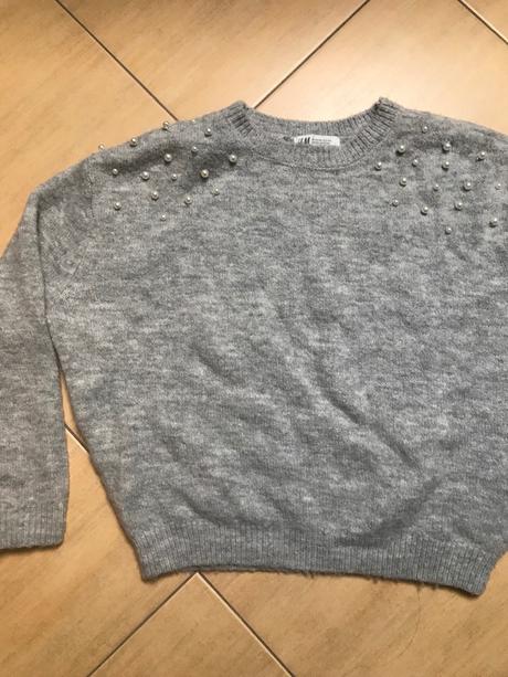 Sveter s koralikmi, h&m,146