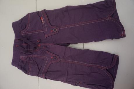 Podšité fialové dievčenské nohavice next, next,80