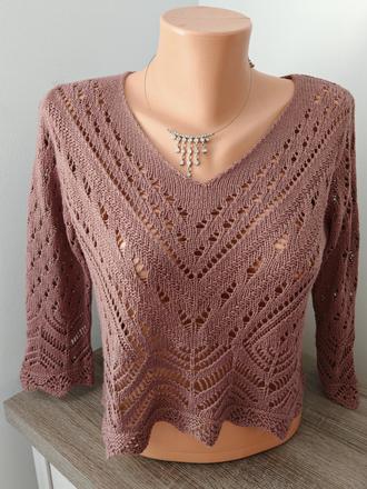 Hackovany staroruzovy top m , aj  l sa prisposobi, m