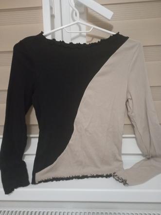 Dvojfarebné tričko s rukávom, h&m,170