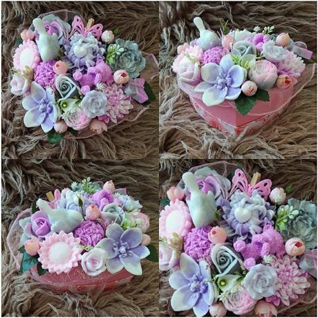 Mydlové boxy, kyticky, dekoracie, 