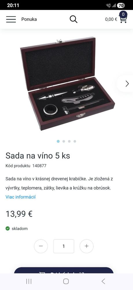 Sada na víno 5 kusov, 