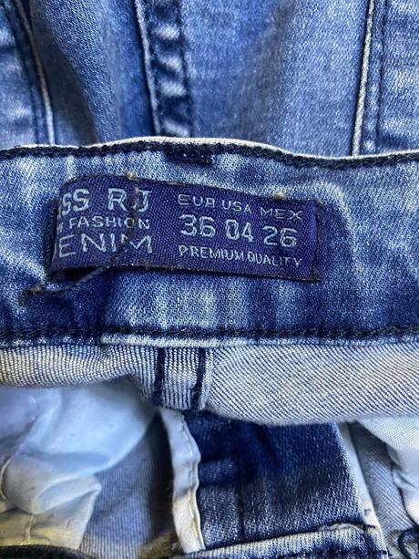 Rifle s vysokým pásom, denim,36