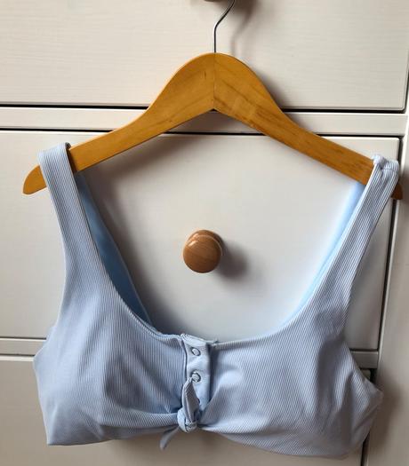 Bledomodrá plavková podprsenka m/38, m