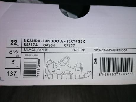 Ružové sandalky, geox,22