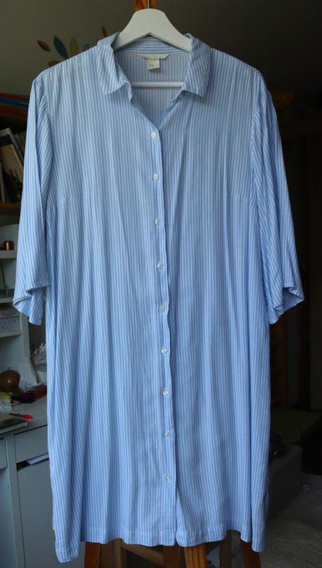 Pásikavé viskózové šaty / tunika, h&m,40