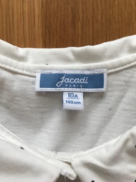 Jacadi nátelník biely s bodkami, jacadi,140