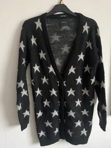 Maison scotch luxusny moher uzasny dlhy sveter hv, m