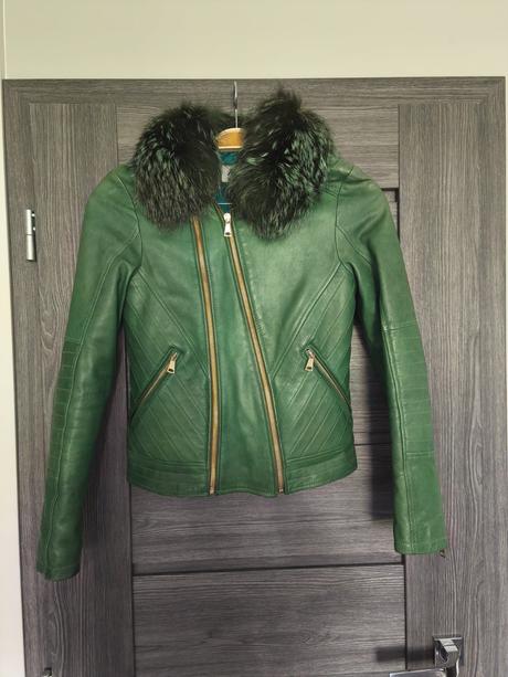 Kozena bunda s pravou kozusinkou max leather, s