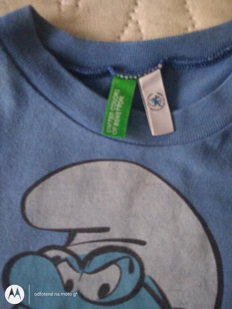 Šmolko tričko, benetton,80