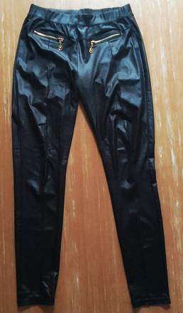 Dámske koženkové legíny (nové) vel. l, l