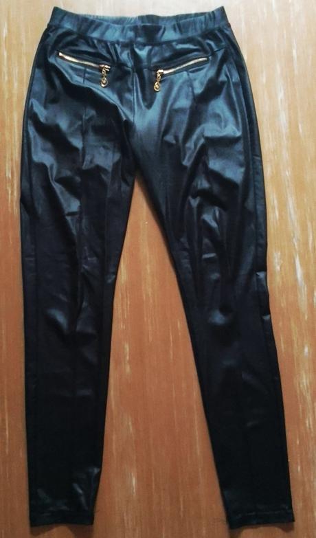 Dámske koženkové legíny (nové) vel. l, l