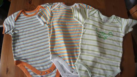 Body krátky rukáv pásikavé 3ks, 86